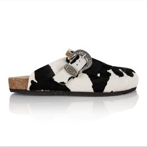 Brother Vellies- Greg Genuine Calf Hair Clog.